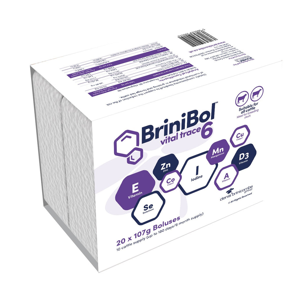 Brinibol Vital Trace 6 bolus (20 boluses/10 cows)